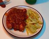 A picture of step 9 of Currywurst | German street food.