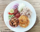 รูปขั้นตอนการทำที่ 1 ของ เค้กข้าวคลุกกะปิ