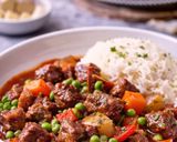 A picture of step 7 of Instant Pot Beef Mechado.