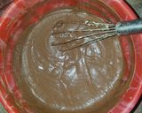 A picture of step 2 of Zebra cake.
