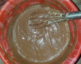 A picture of step 2 of Zebra cake.