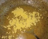 A picture of step 3 of Besan Milk Burfi from ghee residue.
