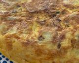 A picture of step 3 of Spanish Potato Omelette (Tortilla de Patatas) in Air Fryer and Skillet.