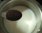 A picture of step 1 of Doodh patti.
