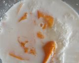 A picture of step 1 of Alphonso mango shake.
