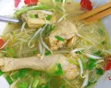 Hình bước làm 4 của món Miến gà