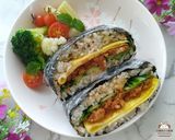 果醋肉鬆飯糰〞簡易做法的經典壽司風味的食譜步驟9照片