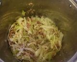 A picture of step 5 of Cabbage and Noodles.