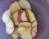 A picture of step 1 of Apple rose.