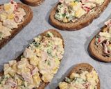 Sonkás, kukoricás, hagymás grillezett melegszendvics (vegán) recept fázis 3 fotója