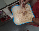 A picture of step 2 of Urad dal vadas.