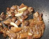 A picture of step 2 of Linguine with Porcini Mushrooms and Vegetables.