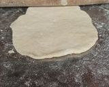 A picture of step 2 of Chapati and cabbage sauce.