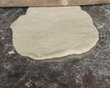 A picture of step 2 of Chapati and cabbage sauce.