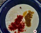 A picture of step 2 of Dahi phulki.