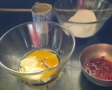 A picture of step 3 of Beetroot muffins.