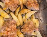 A picture of step 8 of Chicken and Potato in lemon and garlic sauce Tray-bake (Lebanese style).