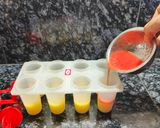 A picture of step 7 of Fresh Fruit Ice Candy / Popsicles (Frozen layered Icecream).