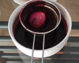 A picture of step 2 of Pink Beet Eggs.