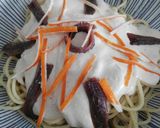 Foto del paso 8 de la receta: Espaguetis con salsa de surimi