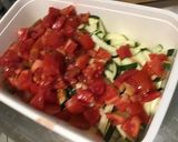 Une image de l'étape 4 de Tomates et courgettes sauce mozzarella sautées à la plancha.