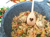 Pilaf de orez cu pui și legume