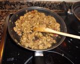 Foto del paso 8 de la receta Berenjenas rellenas de pollo con jamón