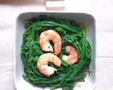 Hình bước làm 2 của món Đọt su xào tôm🦐