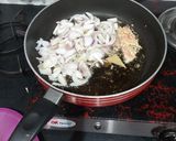 A picture of step 1 of Paneer Kaleji.