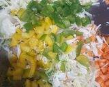 A picture of step 2 of Veg Schezwan Fried Rice.