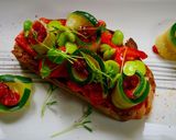 Une image de l'étape 6 de Tartine simple autour du poivron rouge.