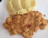 Csípős tejszínes csirke burgonyapürével recept fázis 5 fotója