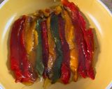 Une image de l'étape 3 de Cabillaud en croûte de chorizo sur lit de poivrons grillés 🐟🫑.