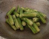 A picture of step 1 of Drumsticks sabji.