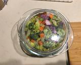 A picture of step 5 of Microwave veggies salad with poppyseed dressing.