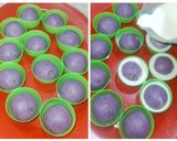 Foto langkah ke 3 dari resep Ide Jualan Kue Bugis Ubi Ungu Modifikasi Kue Talam Putih Pakai Cetakan, Cantik dan Unik.