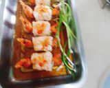 Hình bước làm 5 của món Tôm hấp tàu hũ trắng sauce nước tương