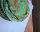 Foto langkah ke 22 dari resep Roti Maryam / Kue Canai/ Kue Phrata Pandan Berserat dan Pandan Isi Coklat.