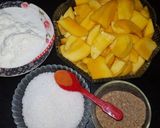 A picture of step 1 of Mango ice cream.