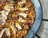 Foto del paso 8 de la receta: Arroz con secreto a baja temperatura, shiitake y caldo ramen