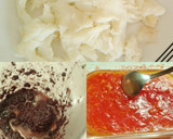 Foto del paso 2 de la receta: Tartar de esqueixada con bacalao y olivada