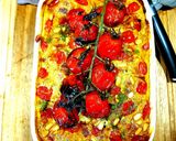 Une image de l'étape 5 de Clafoutis de tomates cerise, mozzarella et pesto.