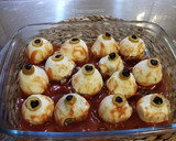 Foto del paso 6 de la receta: Huevos rellenos de verdura, ensangrentados 🕸️☠️👻