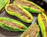 A picture of step 7 of Bharwa karela (stuffed bitterguord).