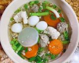 Hình bước làm 2 của món Hủ tiếu mọc, bò viên
