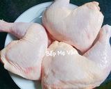 Hình bước làm 2 của món Xôi hoa đậu biếc đùi gà nướng nồi chiên ko dầu