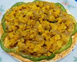 A picture of step 4 of Potato Sabzi Pizza.