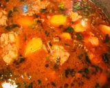 A picture of step 4 of Punjabi style ke chicken 🐔 aalo.