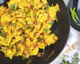 A picture of step 1 of Veggie stuffed rava Utthapam.