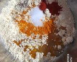 A picture of step 2 of Rajasthani Shahi Gatta Pulao.